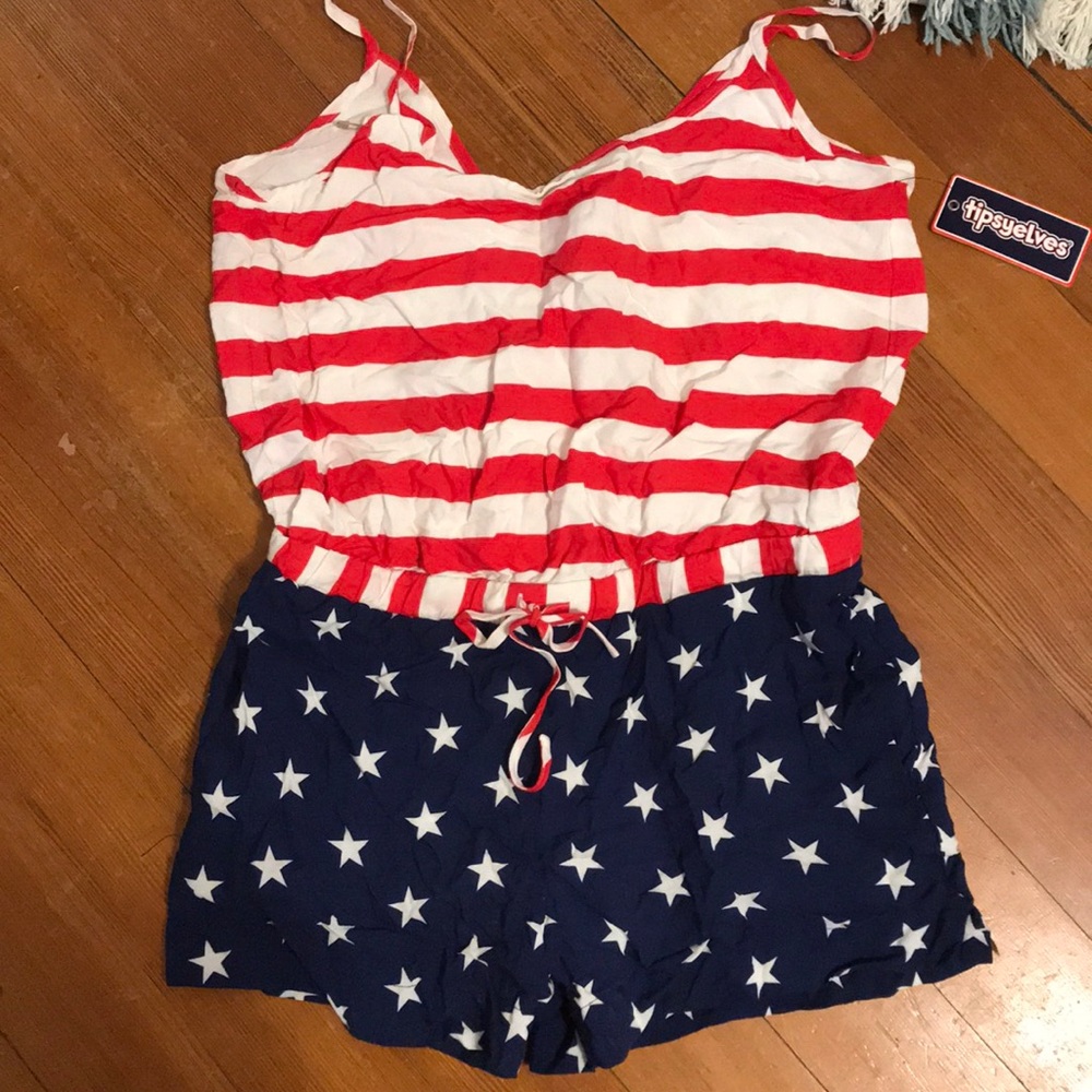 American flag romper